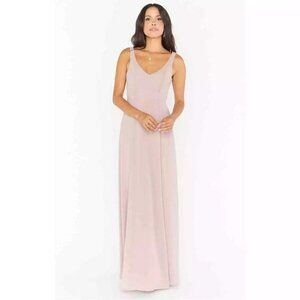 Show Me Your MuMu Light Pale Pink Sleeveless Maxi Bridesmaid Dress Size Large